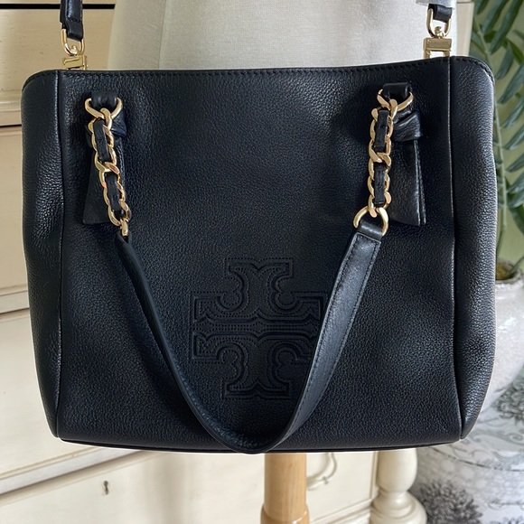 Tory Burch Handbags - Tory Burch Small Black Harper Satchel
